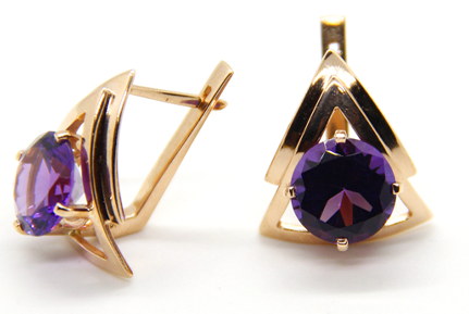 01lombard earring purple